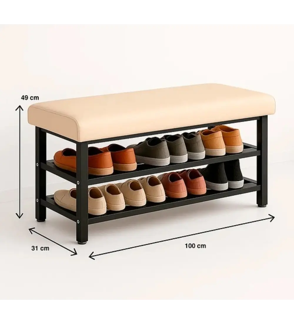 Zapatero con Asiento Confort Blanco