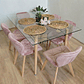  Mesa Crox 140 x 90cms  + 6  Sillas Mariposa Velvet  - Miniatura 2
