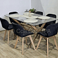 Comedor Medlock 140x90cm + 6 Sillas Mariposa Velvet  - Miniatura 1