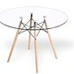 Comedor Eames Vidrio 100 cms + 4 Sillas Tulip Mesh - Miniatura 2