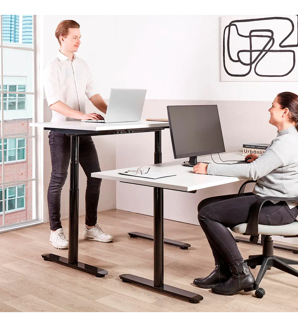2da Mano.- Escritorio de Trabajo con Altura Regulable Standing desk - Blanco