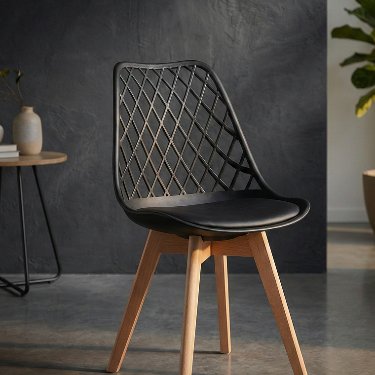 Comedor Eames Wood 120 cms + 4 Sillas Tulip Mesh 8