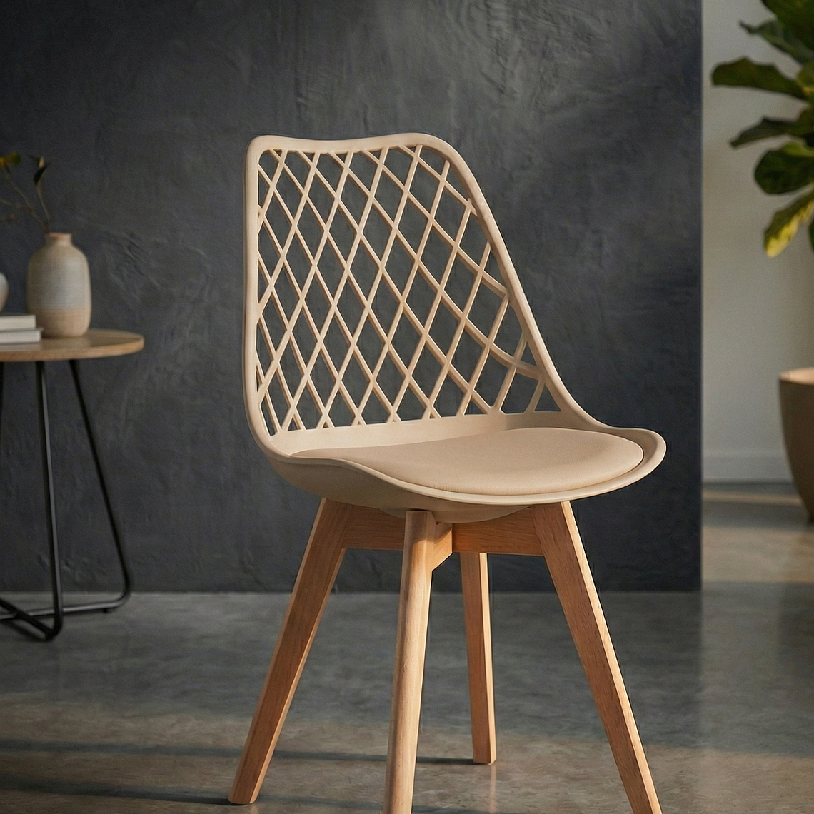 Comedor Eames Wood 120 cms + 4 Sillas Tulip Mesh 9