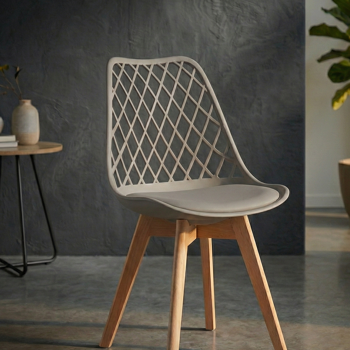 Comedor Eames Wood 120 cms + 4 Sillas Tulip Mesh 11