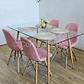 Comedor Rubi 120x80cms + 4 Sillas Eames Capitonne Ecocuero - Miniatura 3