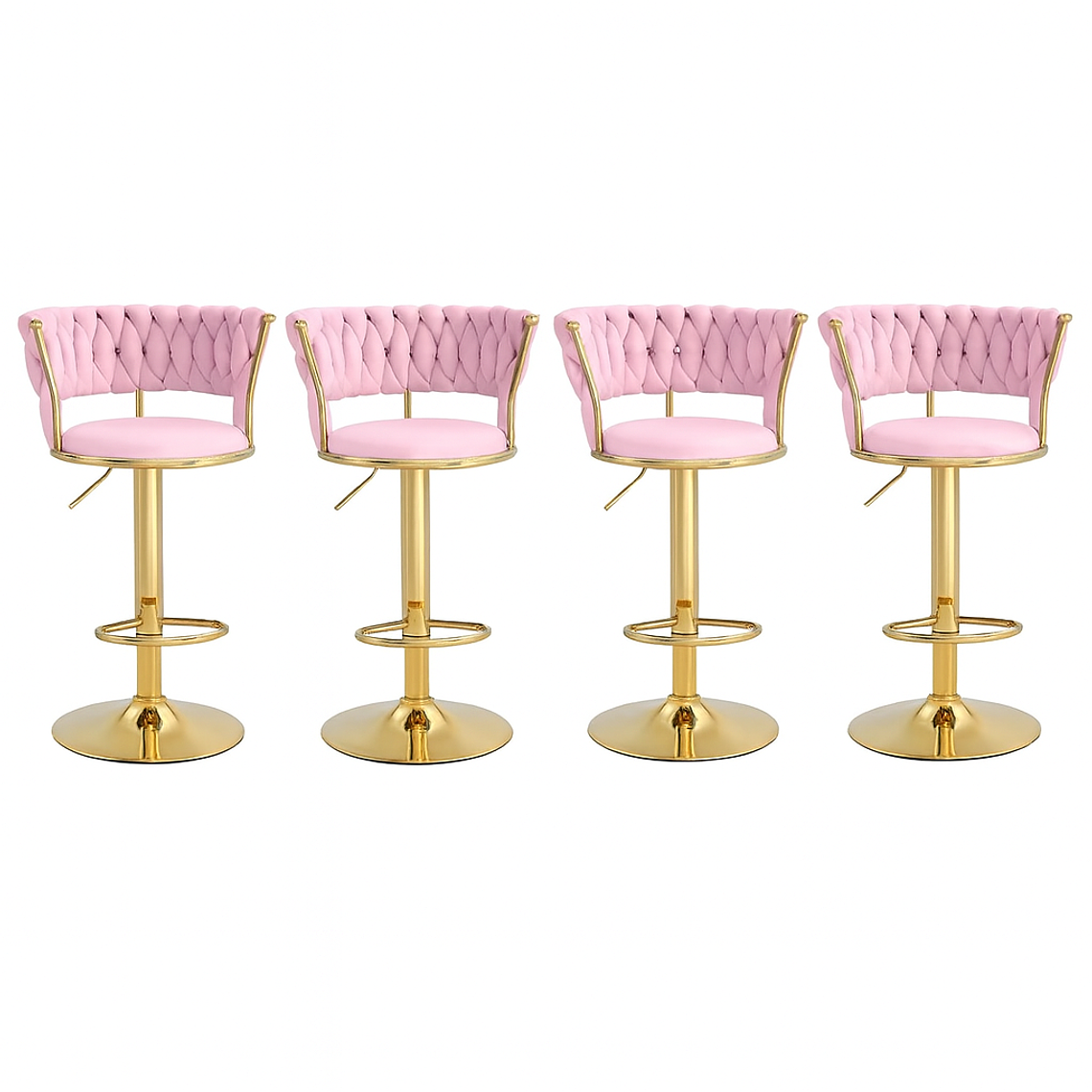 Pack 4 Taburetes Queen Velvet Gold 12