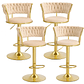 Pack 4 Taburetes Queen Velvet Gold - Miniatura 13