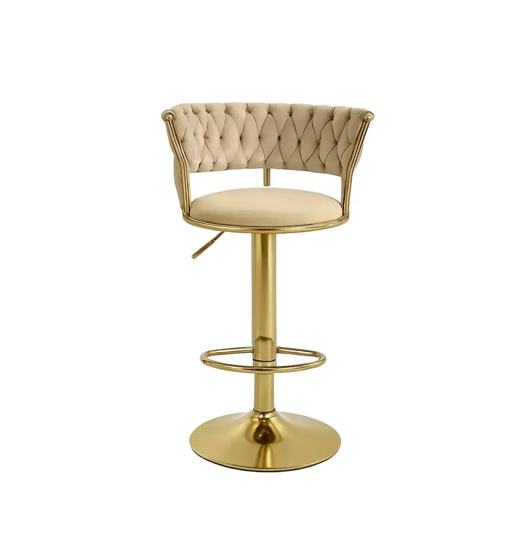 Taburete Queen Velvet Gold