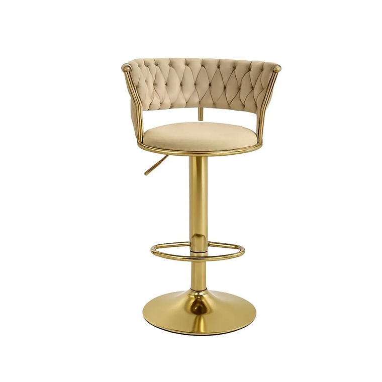 Taburete Queen Velvet Gold 13