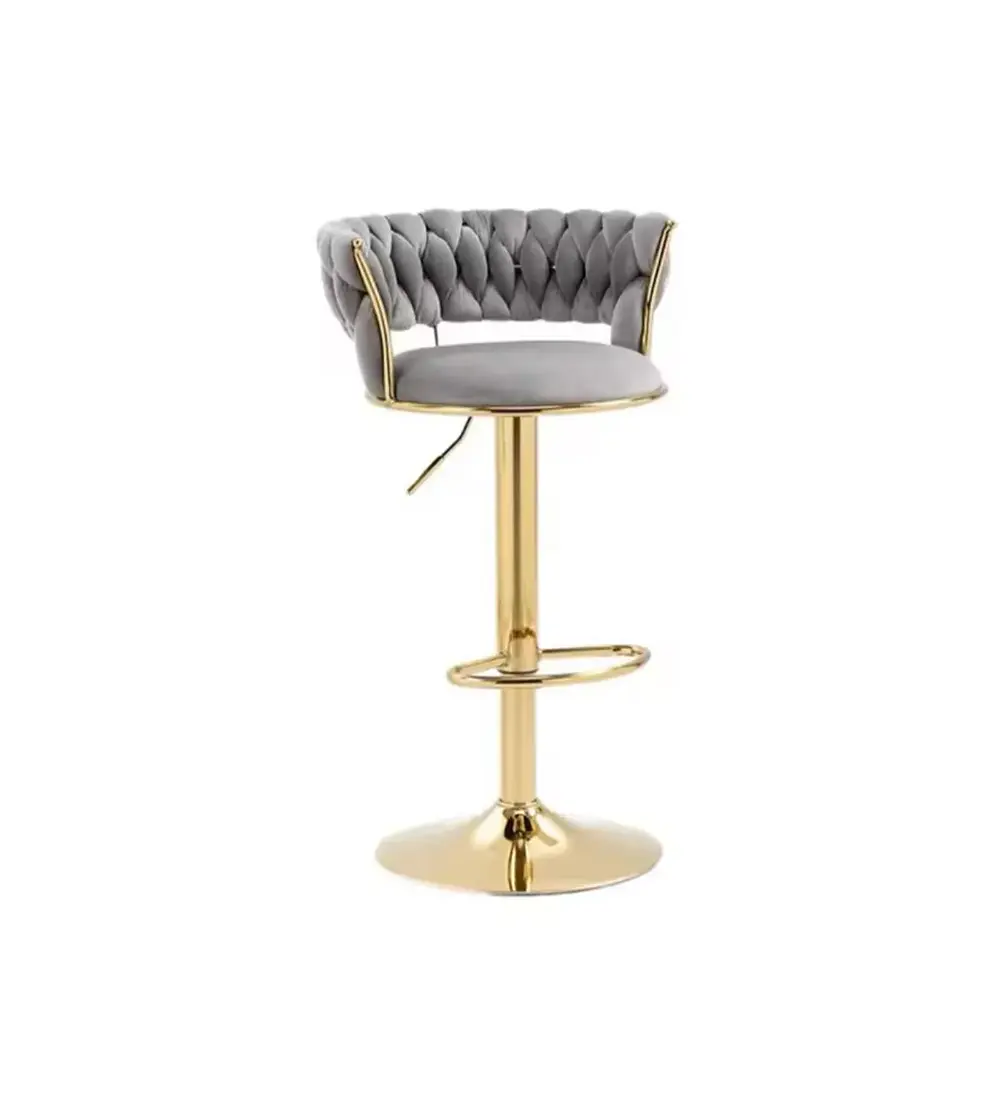 Taburete Queen Velvet Gold