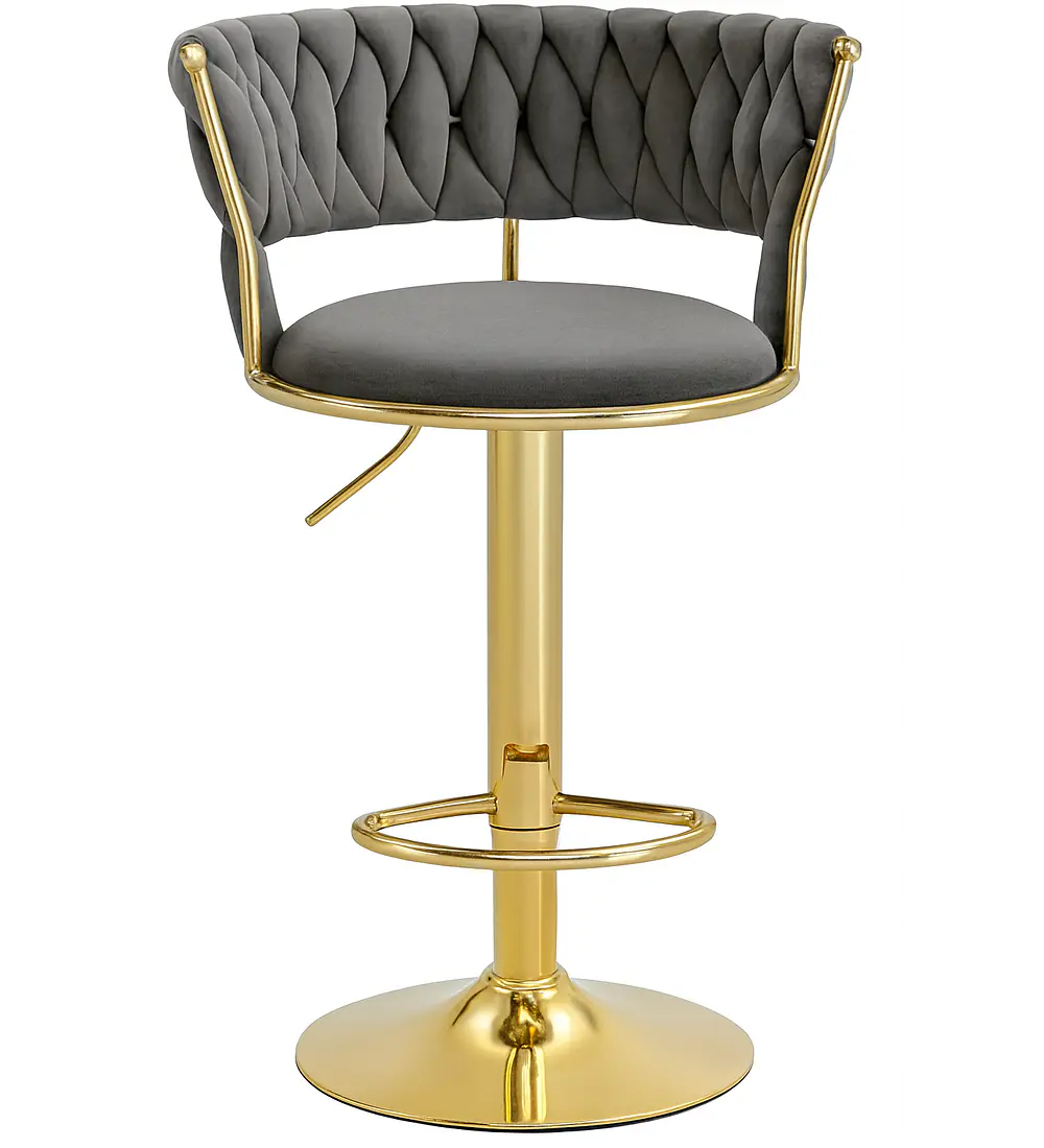 Taburete Queen Velvet Gold