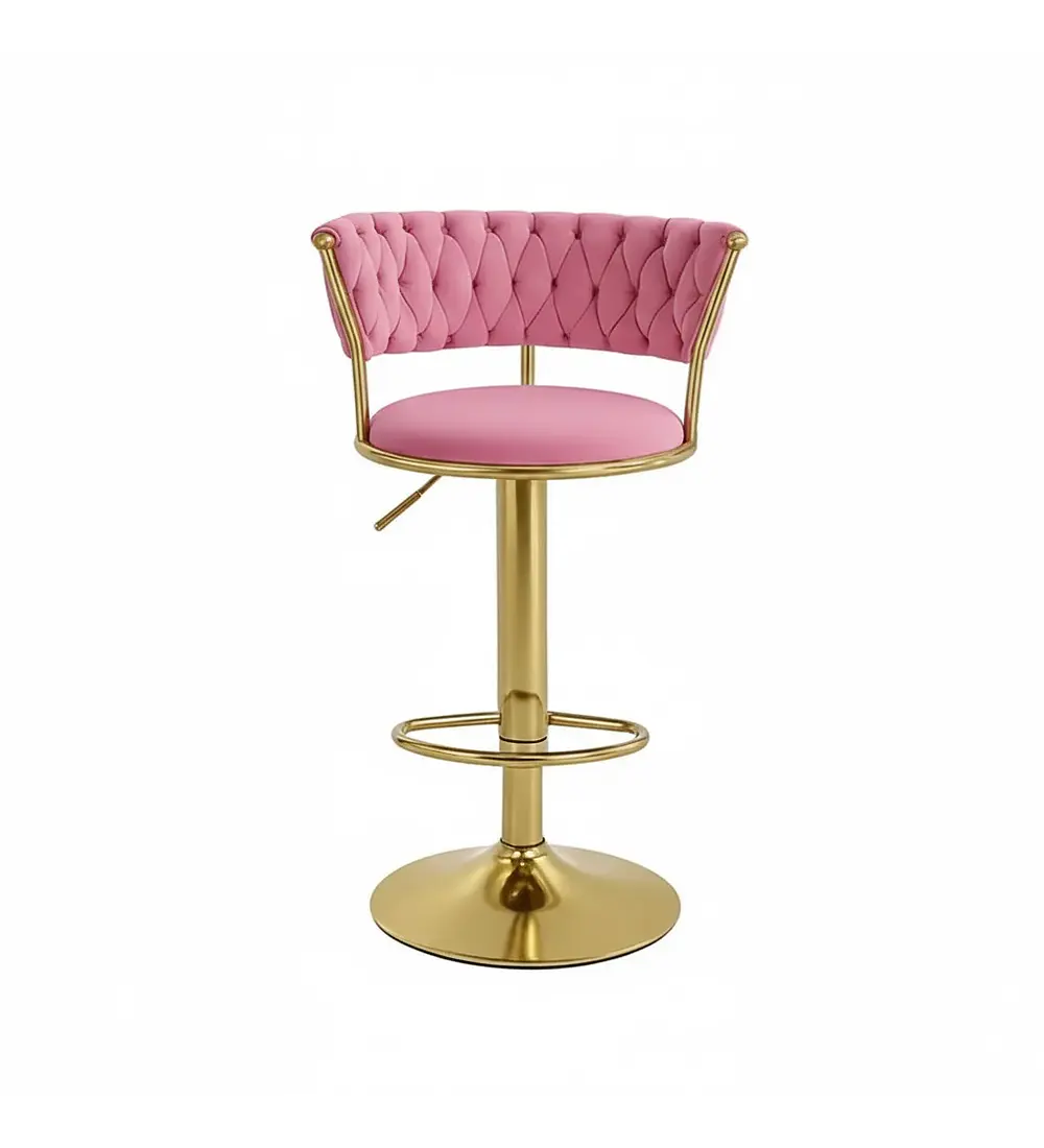 Taburete Queen Velvet Gold