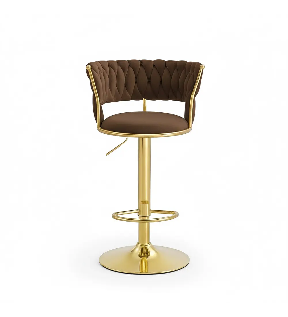 Taburete Queen Velvet Gold