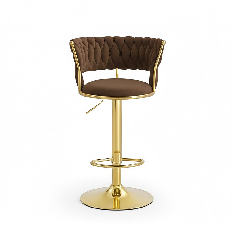 Taburete Queen Velvet Gold 18