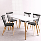 Comedor Mesa Rectangular Melamina 120 x 80 + 4 Sillas Windsor  - Miniatura 21