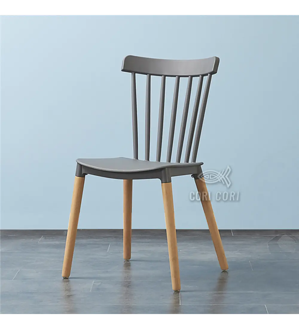Comedor Mesa Rectangular Melamina 130x80cm + 4 Sillas Windsor 