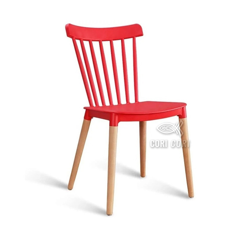 Comedor Mesa Rectangular Melamina 130x80cm + 4 Sillas Windsor  17