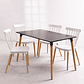 Comedor Mesa Rectangular Melamina 130x80cm + 4 Sillas Windsor  - Miniatura 3