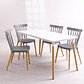 Comedor Mesa Rectangular Melamina 130x80cm + 4 Sillas Windsor  - Miniatura 12
