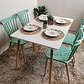 Comedor Mesa Rectangular Melamina 120 x 80 + 4 Sillas Windsor  - Miniatura 1