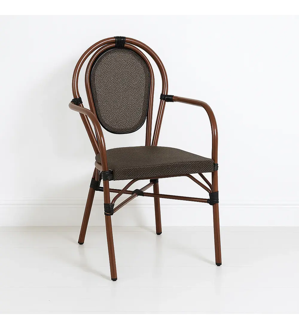 Silla Provence Parisina Rattan con Reposabrazos