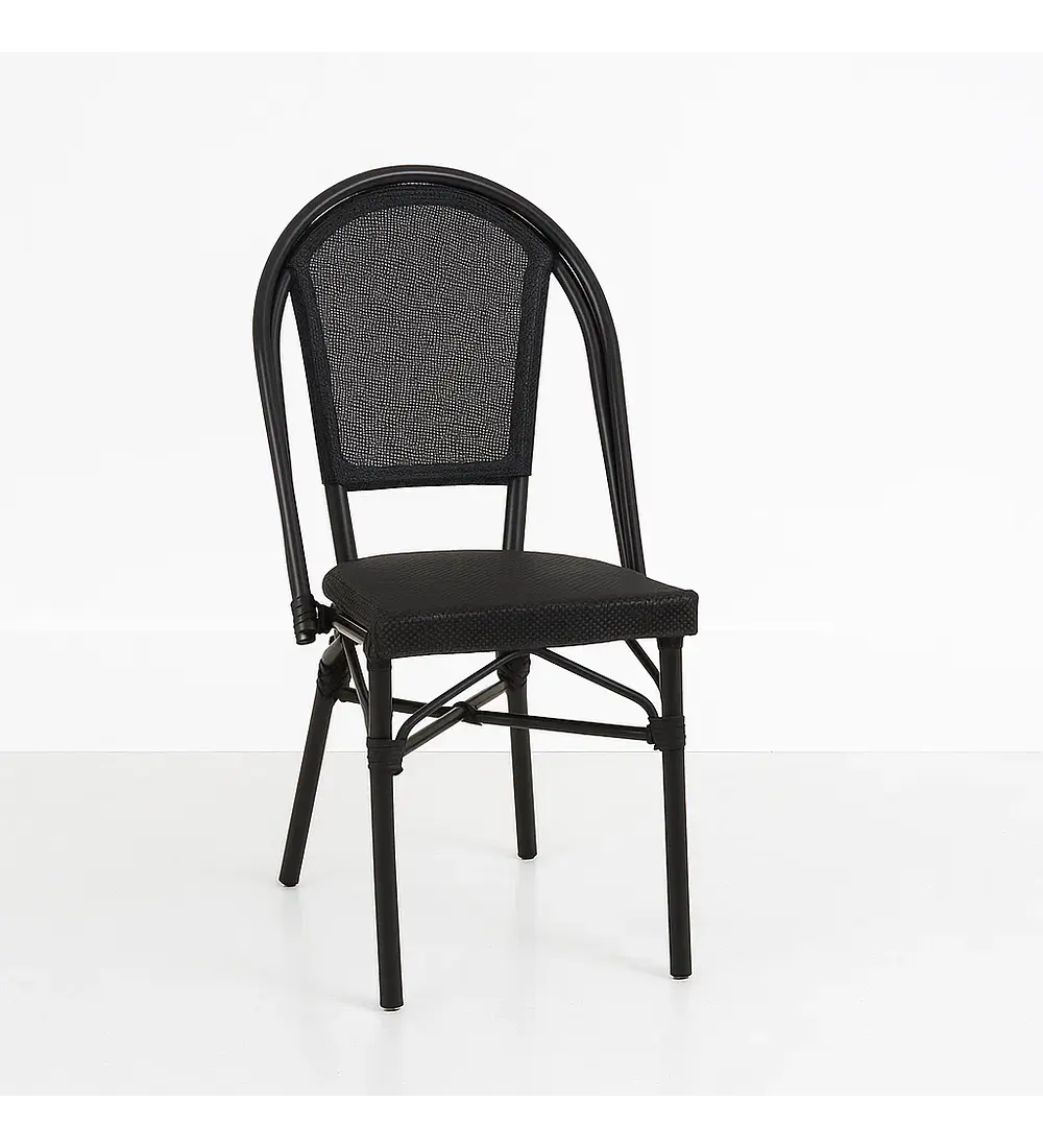 Silla Bistro Parisina Textileno - Negro