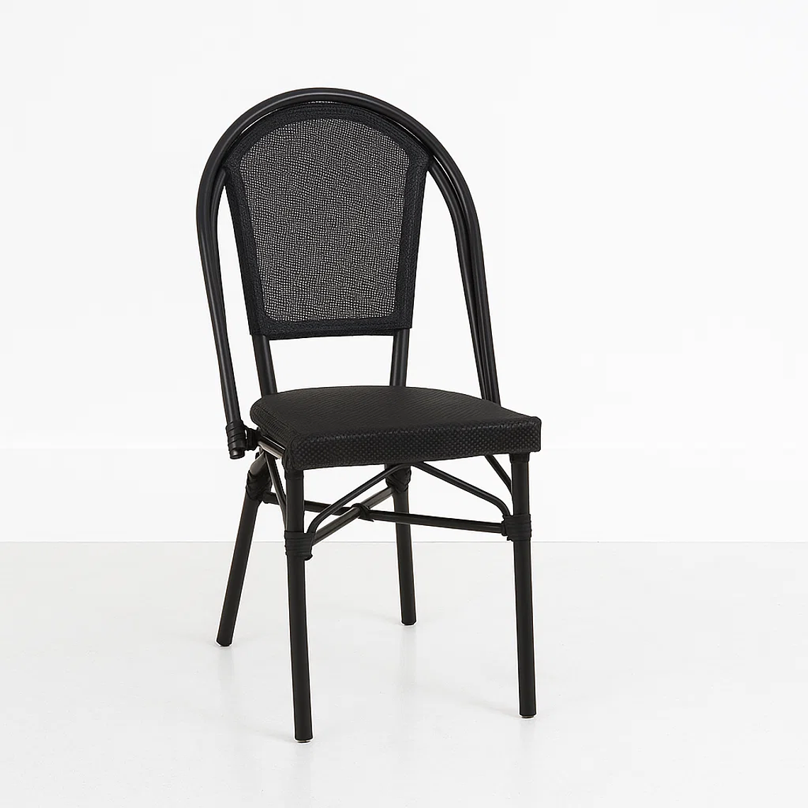 Silla Bistro Parisina Textileno - Negro 1