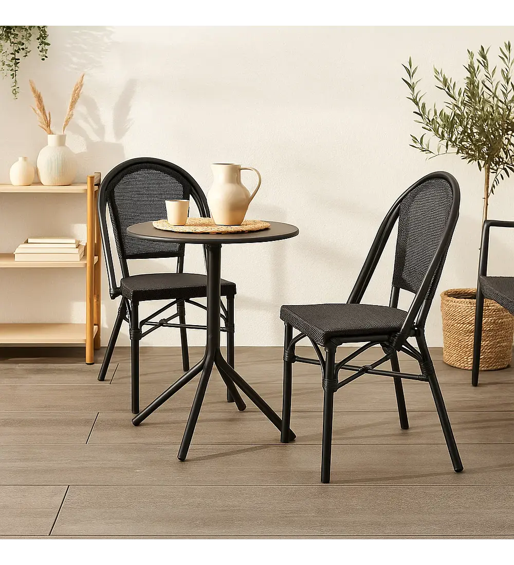 Silla Bistro Parisina Textileno - Negro