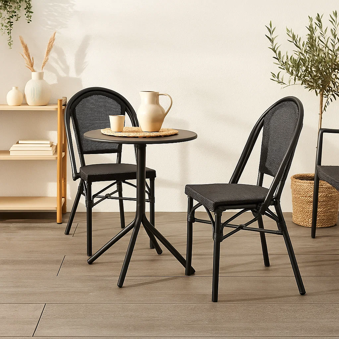 Silla Bistro Parisina Textileno - Negro 3