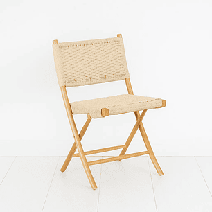 Silla Nido Plegable de Madera Rattan Natural