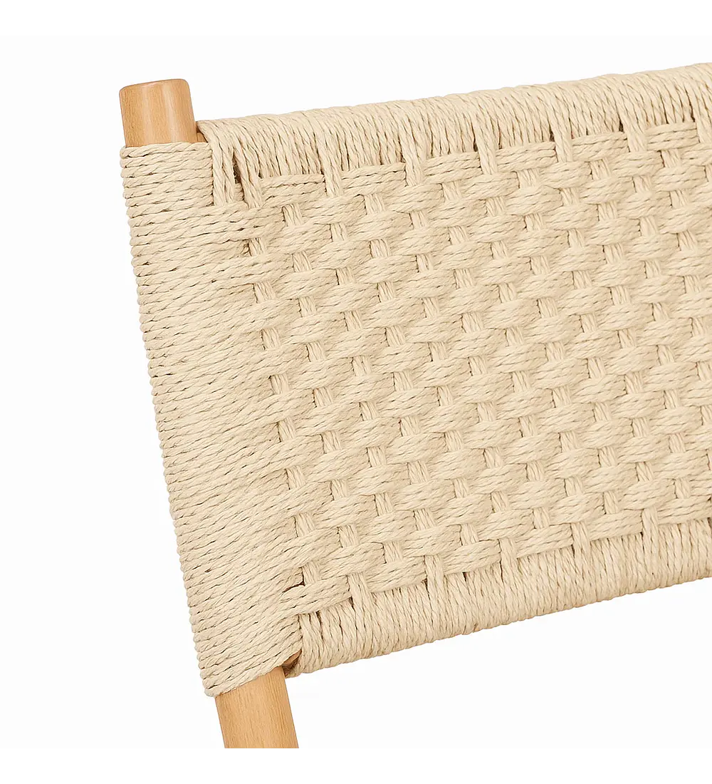 Silla Nido Plegable de Madera Rattan Natural