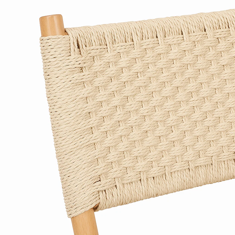 Silla Nido Plegable de Madera Rattan Natural 4