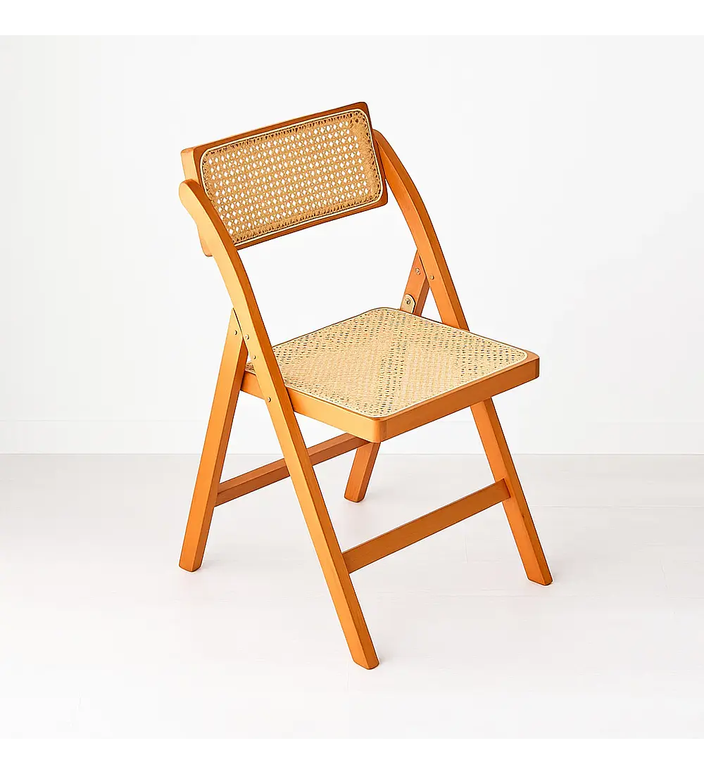 Silla Mistral Plegable de Madera Rattan Natural