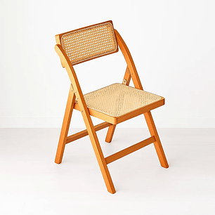 Silla Mistral Plegable de Madera Rattan Natural