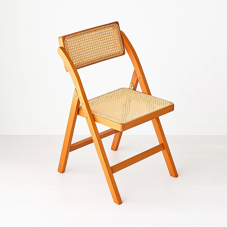 Silla Mistral Plegable de Madera Rattan Natural 2