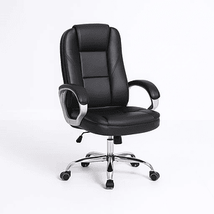 Silla de Oficina Ejecutiva Magnus Cuero Sintético - Negro