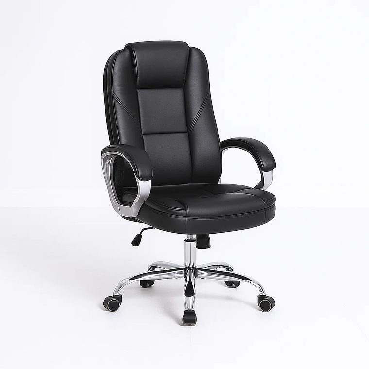 Silla de Oficina Ejecutiva Magnus Cuero Sintético - Negro 2