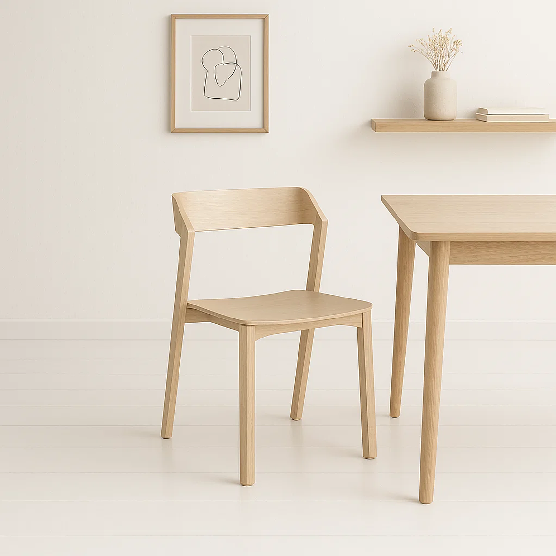 Silla de Comedor Madera Rover Viena Natural 2