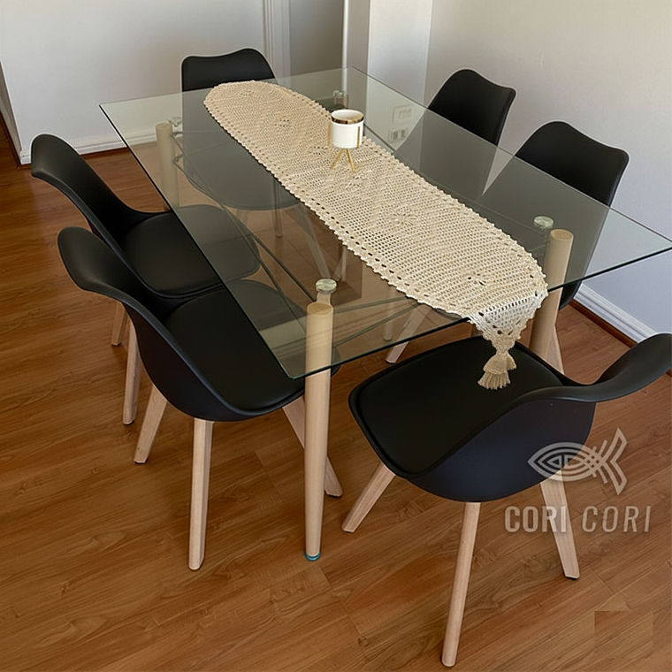  Mesa Crox 140 x 80cms +  6 Sillas Tulip 9