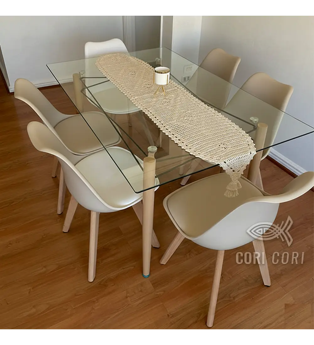  Mesa Crox 140 x 80cms +  6 Sillas Tulip
