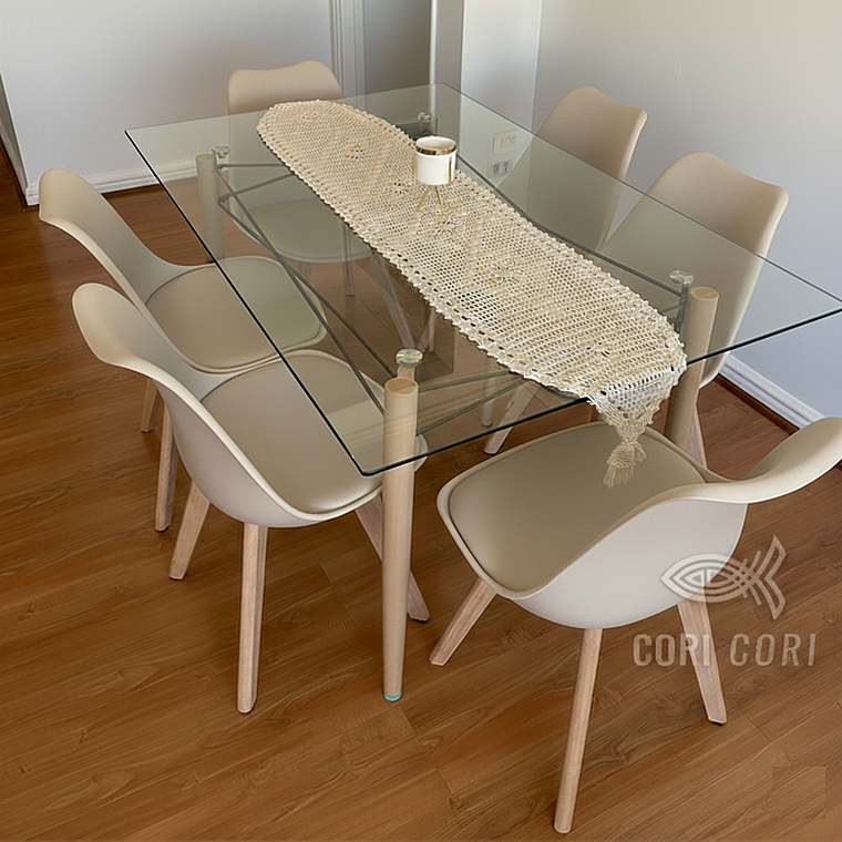  Mesa Crox 140 x 80cms +  6 Sillas Tulip 13