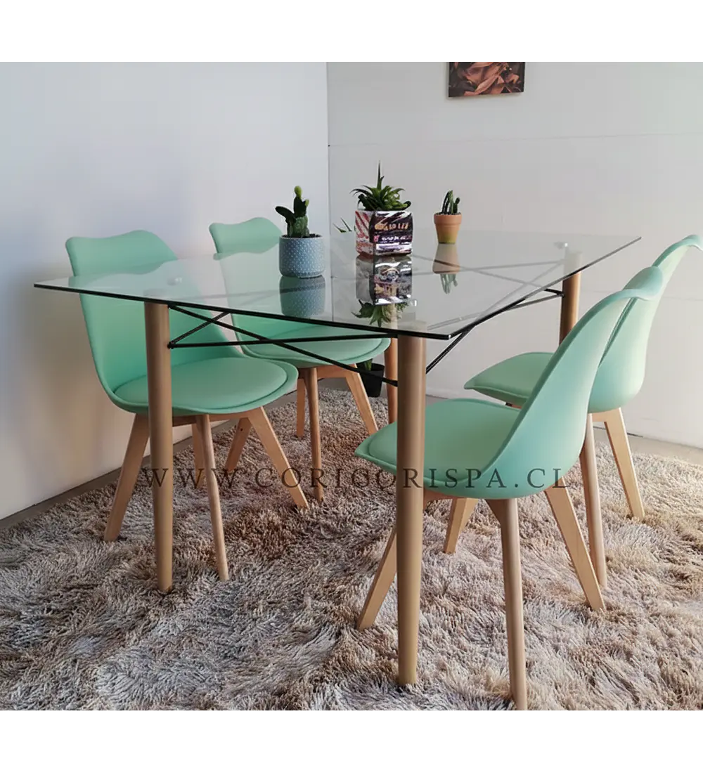 Mesa Crox 140 x 80cms + 4 Sillas Tulip