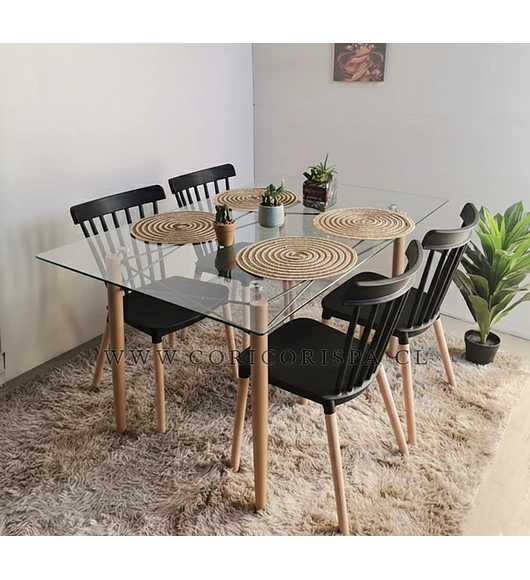 Mesa Crox 140 x 80cms + 4 Sillas Windsor