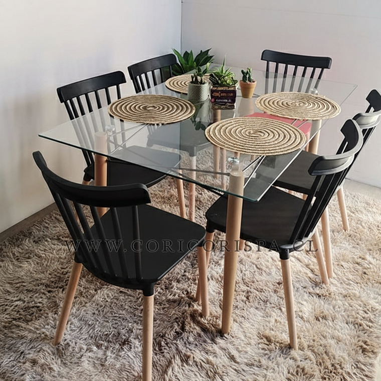 Mesa Crox 140 x 80cms +  6 Sillas Windsor 5