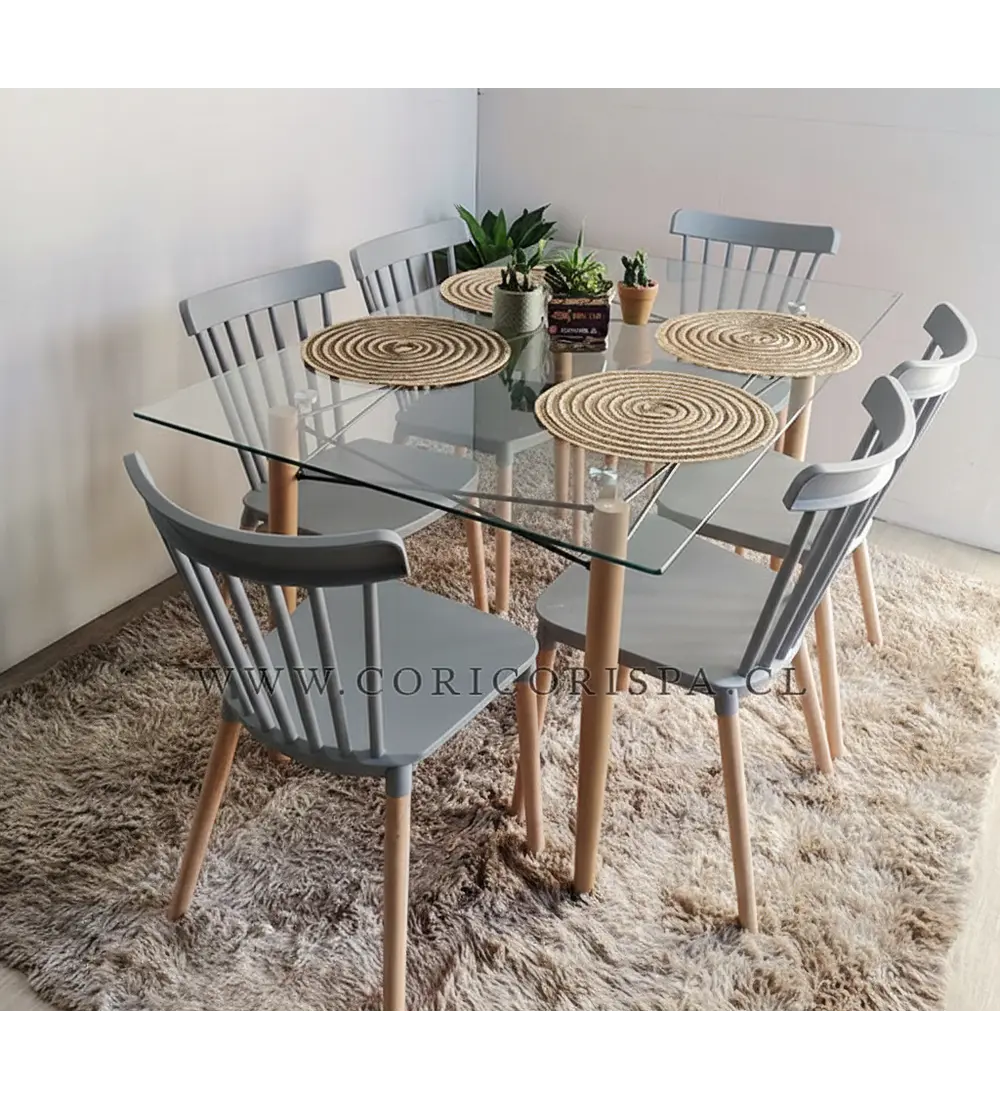 Mesa Crox 140 x 80cms +  6 Sillas Windsor