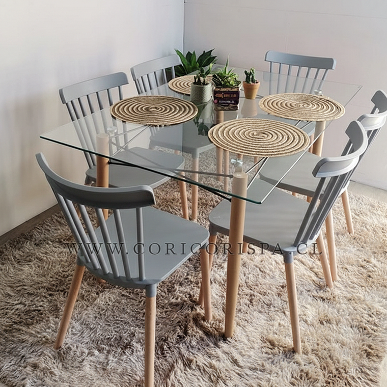 Mesa Crox 140 x 80cms +  6 Sillas Windsor 8