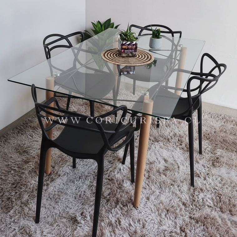 Mesa Crox 140x80cms + 4 Sillas Master 7