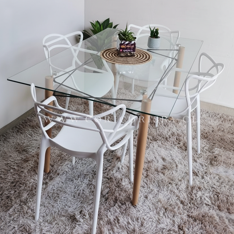 Mesa Crox 140x80cms + 4 Sillas Master 8