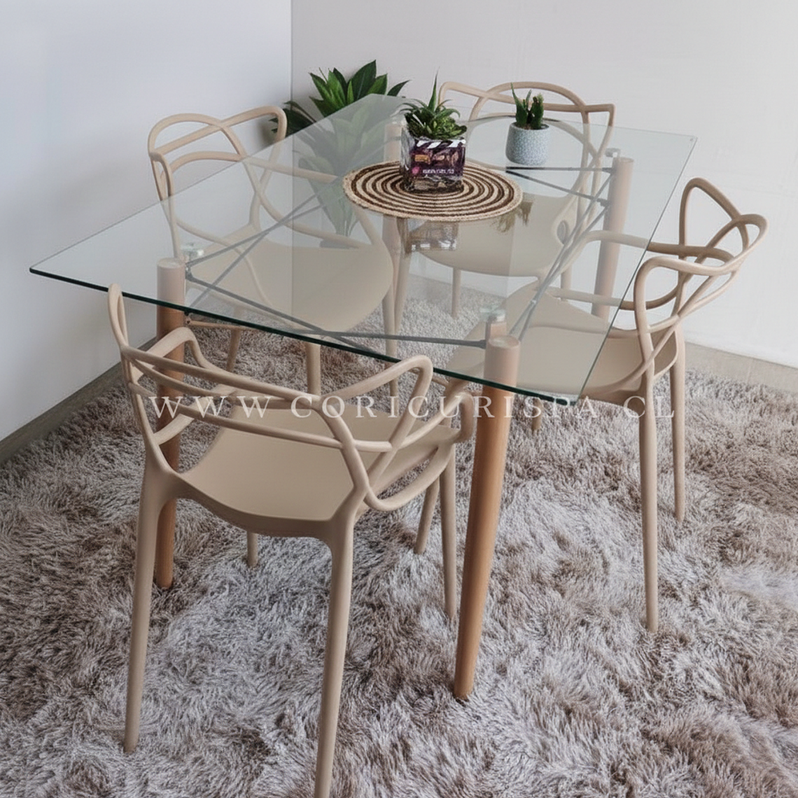 Mesa Crox 140x80cms + 4 Sillas Master 9