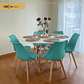 Comedor Mesa Blanca 120cms + 6 Sillas Tulip - Miniatura 4